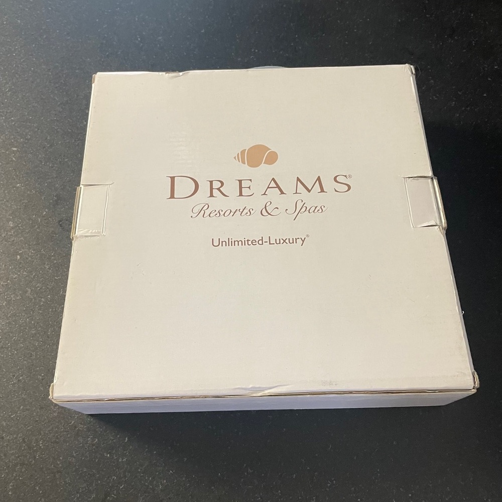 Dreams Resorts & Spas Branded Board Games Box - Cream with Gold Logo
